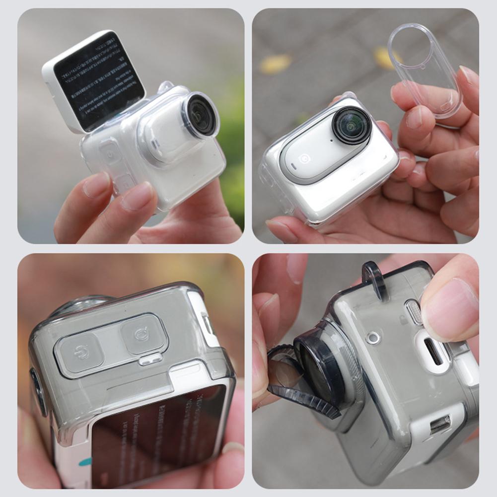1pcs Transparent/gray TPU Anti - Insta360 Camera Go 3 ulasan dan harga