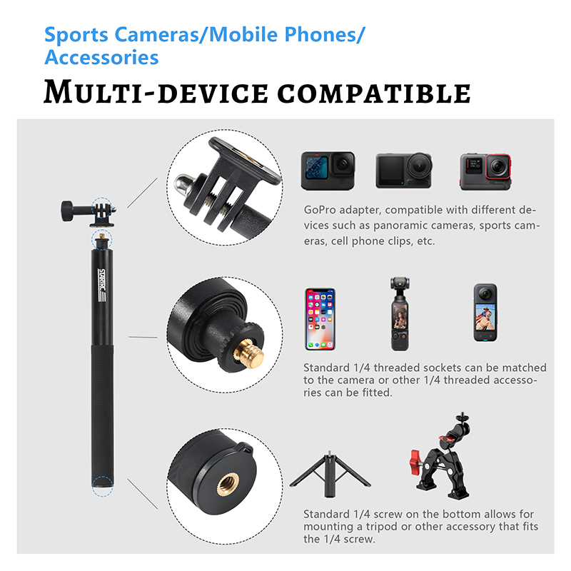Selfie Stick 1.32m Underwater  - Insta360 Camera Go 3 ulasan dan harga